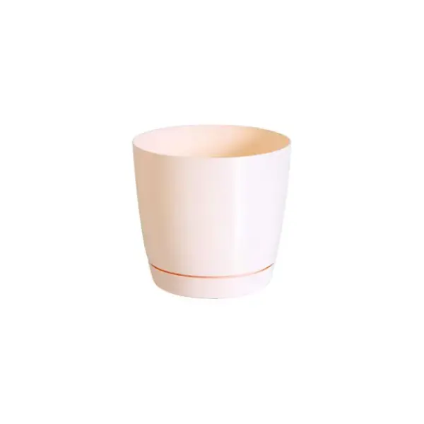 Γλαστρα με πιατακι εκρου coubi round p στρογγυλη φ10x9.2cm 10/360κιβ