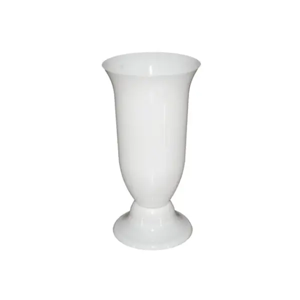 Ανθοδοχειο λευκο πλαστικο flakon sταrυ - φ13x24.3cm