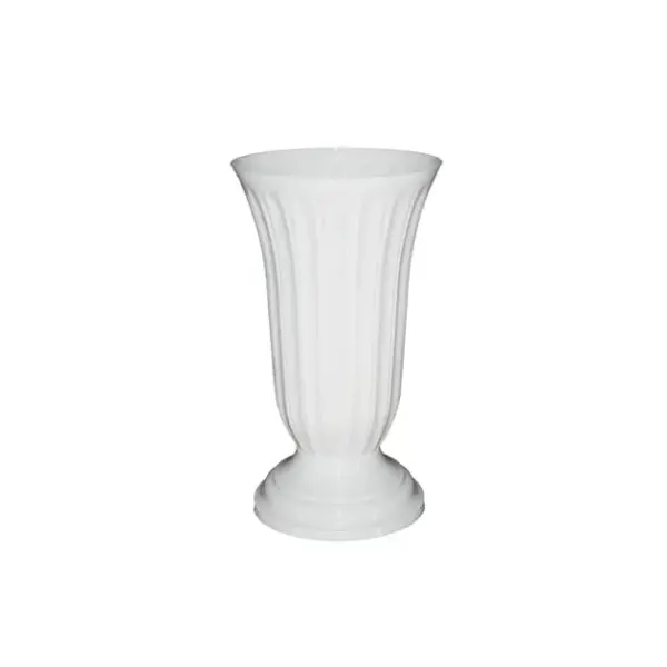 Ανθοδοχειο λευκο πλαστικο flakon lilia - φ16x29.5cm