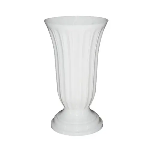 Ανθοδοχειο λευκο πλαστικο flakon lilia - φ18x32cm
