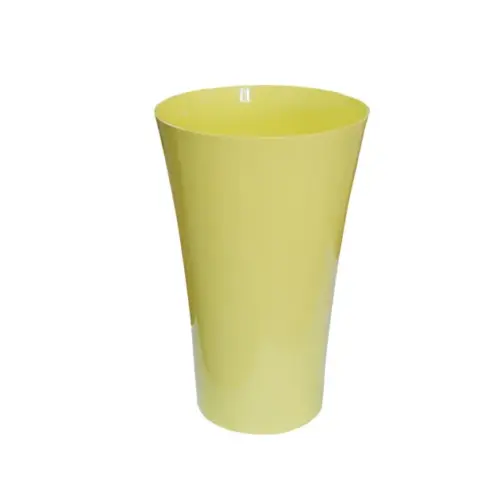 561_yellow Ανθοδοχειο κιτρινο πλαστικο flακον orchidea - φ14x21cm