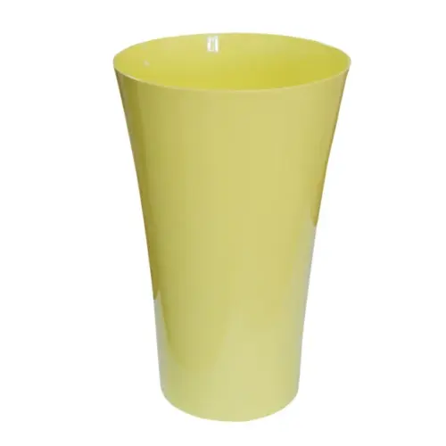 562_yellow Ανθοδοχειο κιτρινο πλαστικο flακον orchidea - φ16x25cm