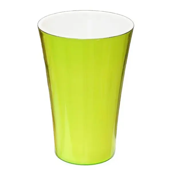 Ανθοδοχειο πρασινο λαϊμ πλαστικο flακον orchidea glass - φ16x25cm