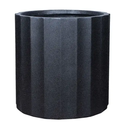 94796-XL Κασπω fiberclay xlarge μαυρο κυλινδροσ κιονασ - φ70x70cm