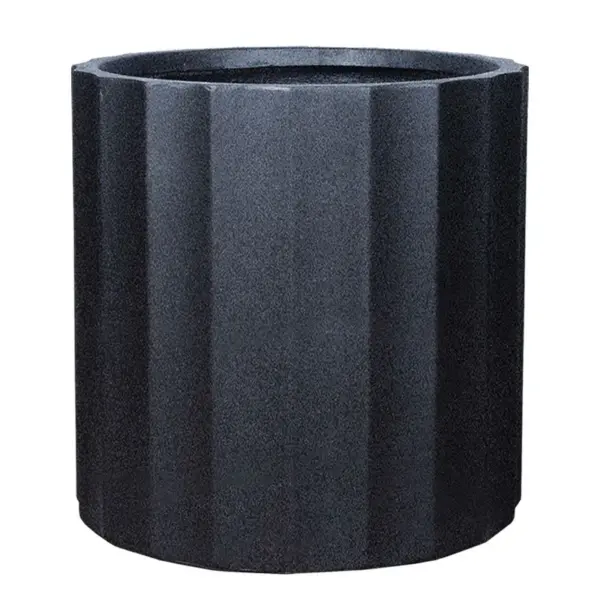 Κασπω fiberclay xlarge μαυρο κυλινδροσ κιονασ - φ70x70cm