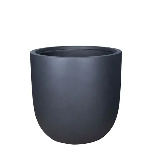 Κασπω fiberclay 4xlarge μαυρο στρογγυλο - φ75x72.5cm