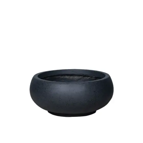 Κασπω fiberclay medium μαυρο γρανιτη στρογγυλο γαβαθα - φ40x17cm