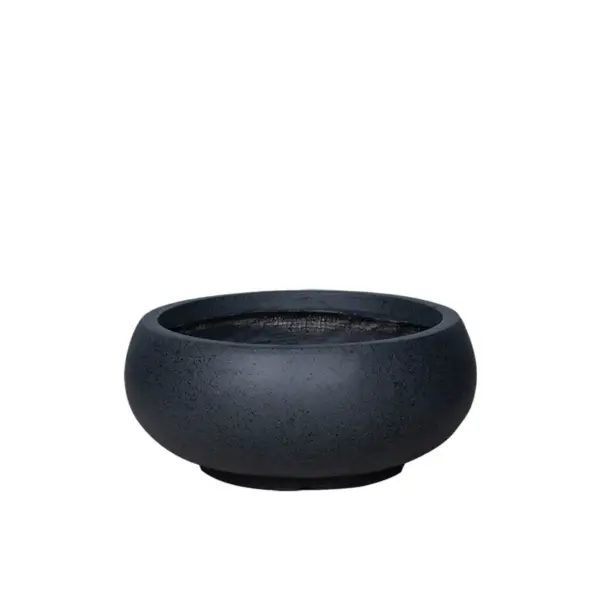 Κασπω fiberclay medium μαυρο γρανιτη στρογγυλο γαβαθα - φ40x17cm