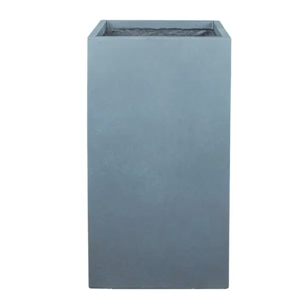 Κασπω fiberclay large γκρι μαρμαρι ψηλο τετραγωνο - 41x41x80cm
