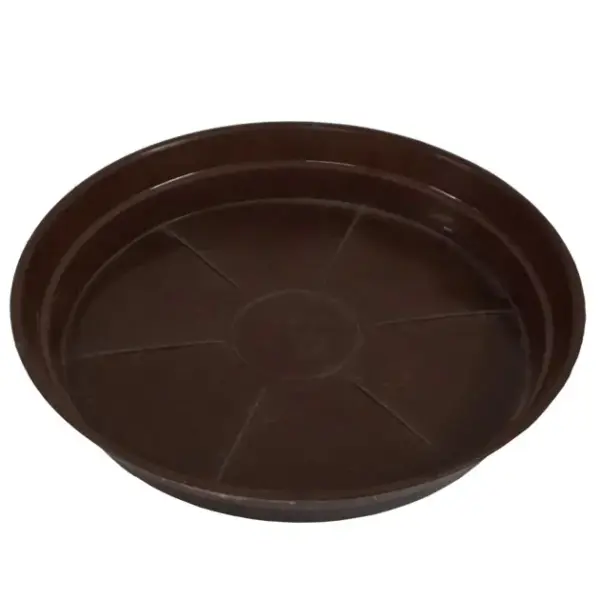Πιατο γλασ. φ35cm σκουρο-καφε πλαστικο ν8