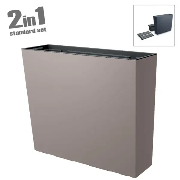 Ζαρντινιερα (2 σε 1) πλαστικη μοκκα urbi case t - 77x23.5x68.6cm 2/20κιβ